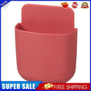 Wall Storage Box Phone Plug Holder Rack Desktop Organizer Stand (Red)