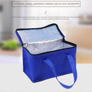 Portable Drink Beer Foil Insulation Cooler Bag Lunch Thermal Pack (Blue S) Newly