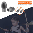 2pcs Drum Stick Practice Tips Drum Mute Portable Silicone Sleeve Mute Damper