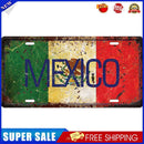 Mexico Flag Retro Metal Plate Tin Sign Plaque Poster for Bar Club Decor (A)