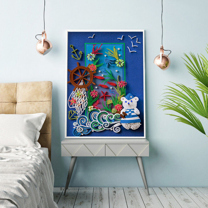 Diamond Painting Kit 5D Special Shaped Cute Bear Rhinestone Pictures (Y214)