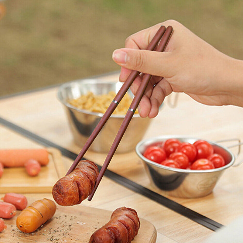 Ebony/Mahogany Wooden Folding Chopsticks Outdoor Portable Foldable Tablewar