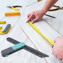 Plastic Edge Angle Ruler with Lock Pencils Wooden Marking Gauge Protractor Newly