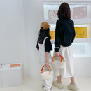 Women Mini Handbag Cotton Rope Beach Rainbow Cloud Mini Basket Knit Tote Bag