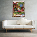 Painting By Numbers Kit DIY Flower Rack Hand Painted Canvas Oil Art Picture Gift
