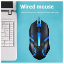 120cm USB 5500DPI 2 Buttons LED Business Mouse Optical Ergonomic for Game Office