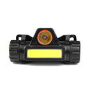 1pc Mini USB Rechargeable Headlight Flashlight Camping Night Fishing Light