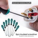 8pcs Multi-function Insulated Screwdriver Set Electrician Multi-Bits Tools Newly