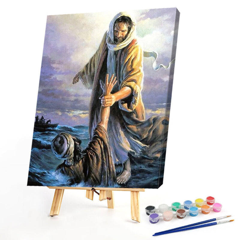 Jesus Redemption Oil Paint By Numbers Kit DIY Acrylic Painting on Canvas