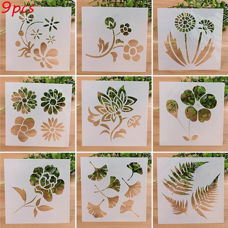 DIY Craft Scrapbooking Embossing Template Flower Pattern Layering Stencils
