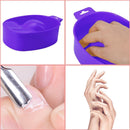 1pc Nail Art Hand Wash Remover Soak Bowl Nail Bath Manicure Tool(Purple)