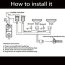 12V H4 Negative-Switched LED Headlight/Lamp Bulb Relay Wiring Harness Plug Kit