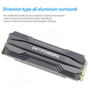 SSD Heatsink Cooler Aluminum M.2 2280 NVME Solid State Disk Radiator (Gray)