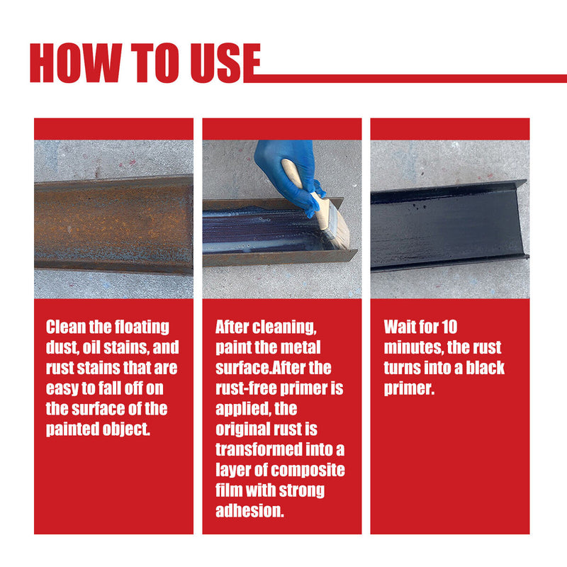 Metal Surfaces Rust Remover Chassis Rust Converter Repair Car Water-Based Primer