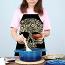 Kitchen Aprons for Women Men Household Baking Linen Dinner Black Tablier