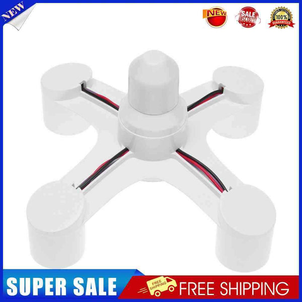 3PC 3 in 1/4 in 1/5 in 1 E27 to E27 Base Socket Splitter LED Light Lamp (B)