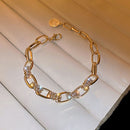 Double Chain Cubic Zirconia Adjustable Luxury Bracelet Crystal Jewelry Couple