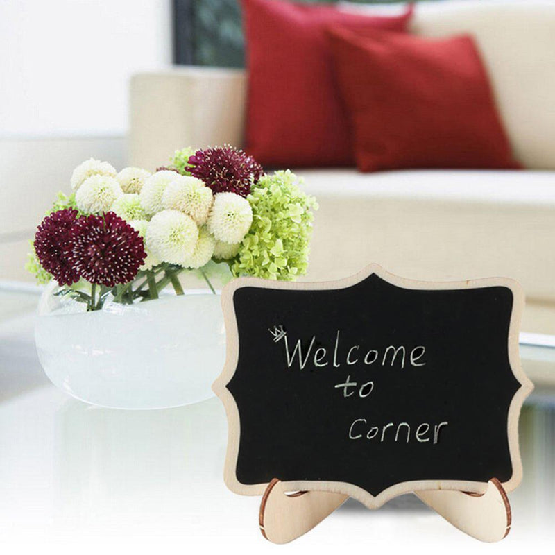 20pcs/Set Wooden Chalkboard Mini Wedding Party Table Number Message Blackboard