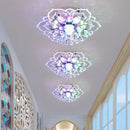 Modern LED Flower Crystal Ceiling Chandelier 9W Decor Lamp (Color Light) Newly