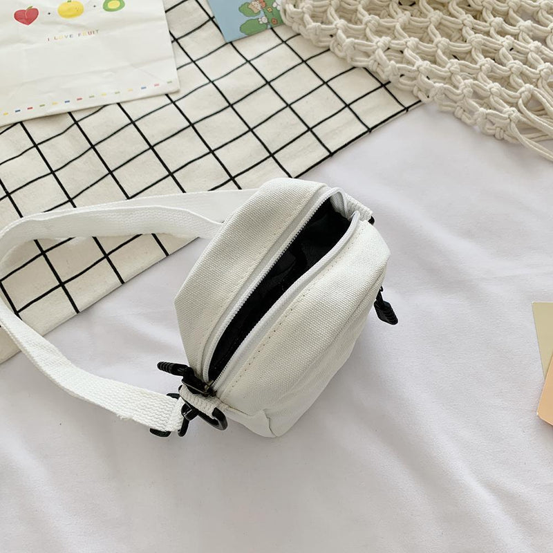 3pcs Women Canvas Patchwork Crossbody Bag Casual Mini Handbags (White)