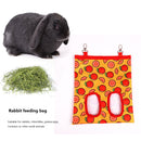 Hay Bag Hanging Pouch Feeder Holder Feeding Container for Rabbit Guinea Pig