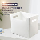 Desktop Collapsible Storage Box Folding Office Organizer for File (White) Newly
