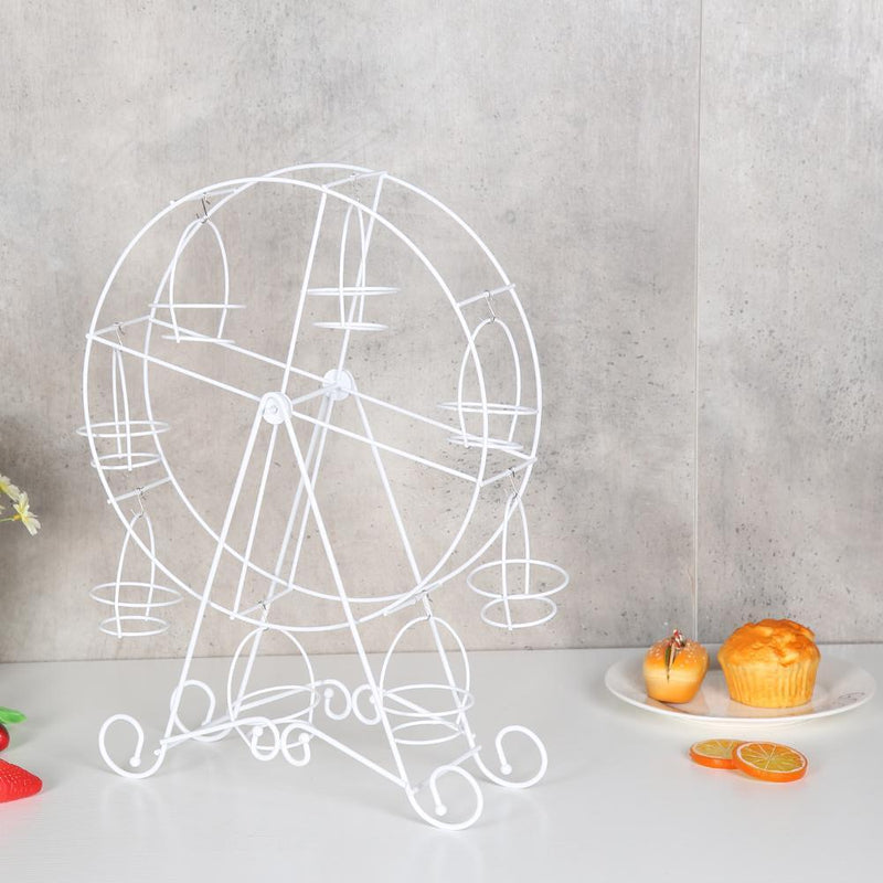 8 Cup Cake Stand Ferris Wheel Wedding Party Stainless Steel Food Display Rack
