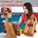 Kitchen Wooden Cookbook Holder Recipe Book Stand Tablet Mom Display Gifts S2I1