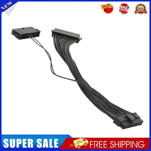 30cm Dual PSU Cable Extension Adapter 24Pin ATX Sync Starter Power Cord