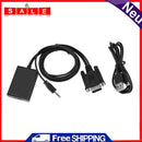 VGA to HDMI-Compatible Male to Female 1080P Adapter Converter w/USB Power Supply