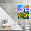Flower Oil Paint By Numbers Kit DIY Home Decoration Gift Wall Art Picture C
