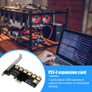 PCI-E 1x 1 to 7 Riser Card Adapter PCI-Express USB 3.0 Converter for BTC Mining