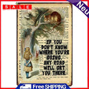 Home Bar Cafe Garage Decor Wall Poster Rectangular Plate Metal Tin Drawing Flat
