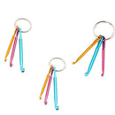 Multicolour Crafts Tools DIY Knitting Needles Keychain Crochet Hooks Aluminum