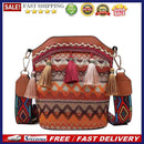 Ethnic Women Messenger Bag Woven Tassels Small Bucket Shoulder Handbags Totes