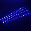 Blue 4pcs 30CM/15 LED Car Motors Truck Flexible Strip Light Waterproof 12V