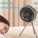 Desk Stand Air Cooling Fan Outdoor Camping Ceiling Fan (Dark Gray 10000mAh)