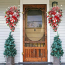 Christmas Wreath Garland Candy Cane Bow Ornament Front Door Wall Home Decor.