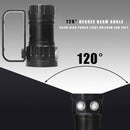 180W Waterproof Photography LED Diving Flashlight Scuba Dive Underwater Torch