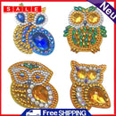 4pcs DIY Diamond Painting Special Shape Full Drills Owl Pendants Bags Key Chains