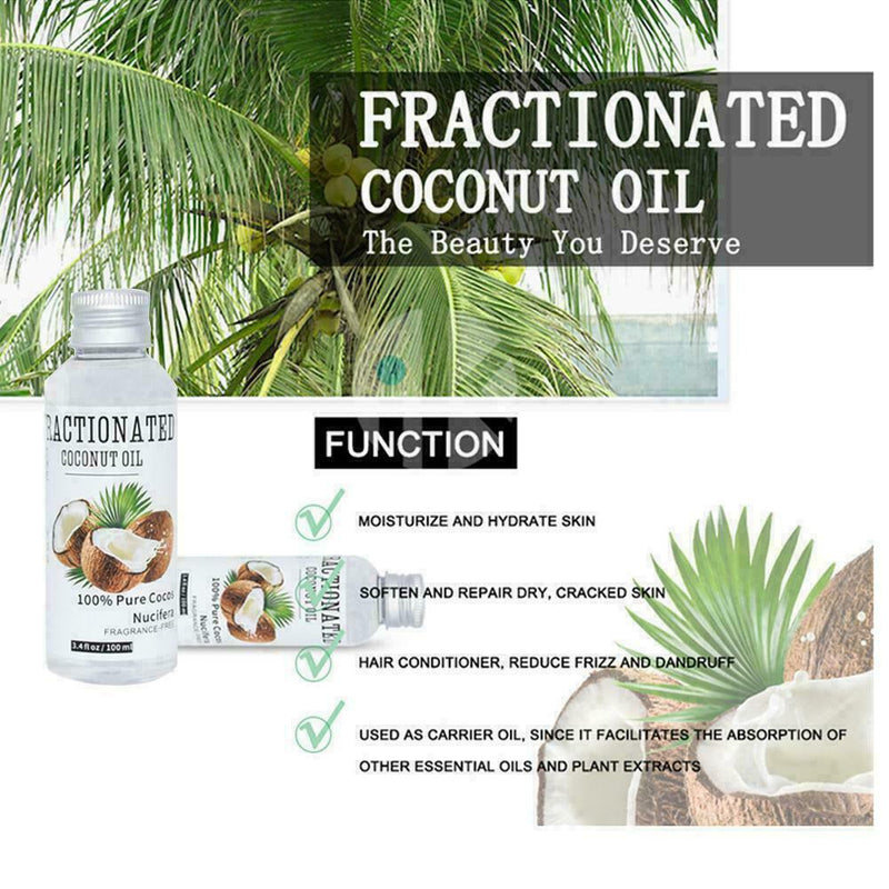 Pure Cold Pressed Coconut Oil For Healthy Hair Care Q4S5 Skin ML 100 A7D2