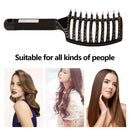 Multifunction Curved Shape Comb Hairdressing Massage Comb Brush (Black) Newly