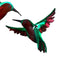 4Pcs Handmade  Hummingbird Wall decor for art  and garden Patio Balcony