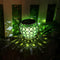 Solar  Hollow Hanging Ball Light Outdoor Waterproof Garden Lamp(Red+Green)