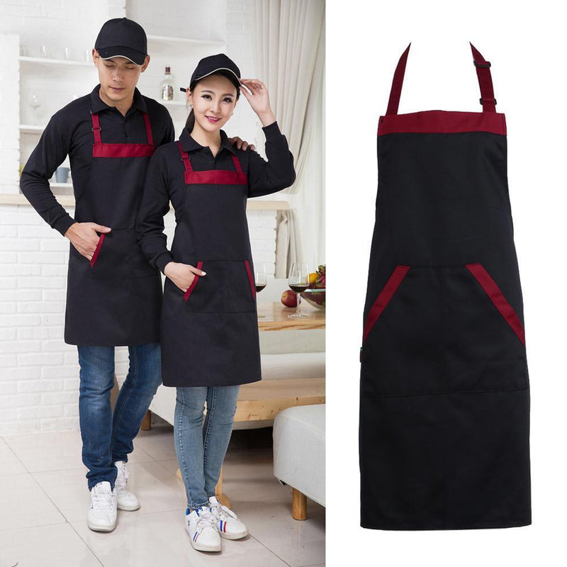 10pcs Unisex Halterneck Apron with 2 Pockets Chef Waiter Kitchen Cook Tool