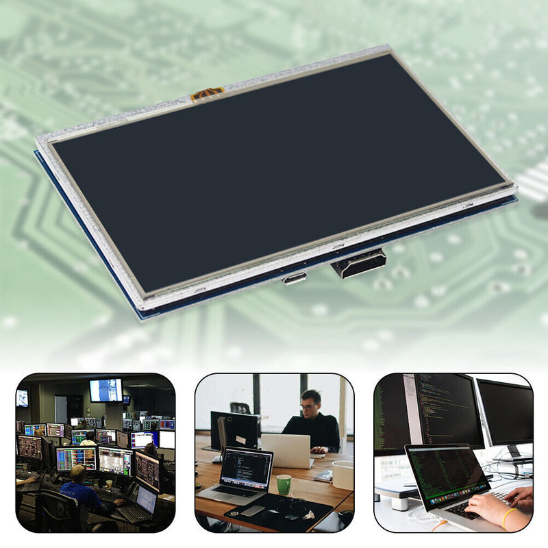 5 inch LCD Touch Screen HDMI-Compatible Display Kit for Raspberry Pi 3B+ Newly
