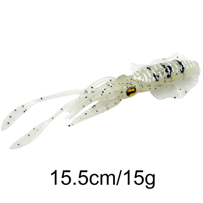 15.5cm 15g Squid Sea Fishing Lures Crankbait Artificial Soft Bait Fishing Tac