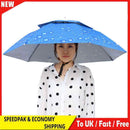 Foldable Outdoor Umbrella Hat Women Men Fishing Double Layer Headwear Sun Cap