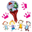 Christmas Santa Claus Aluminum Film Balloon Party Supplies Props Birth