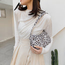 Retro Women Animal Print Canvas Shoulder Underarm Bag Handbags (Leopard)